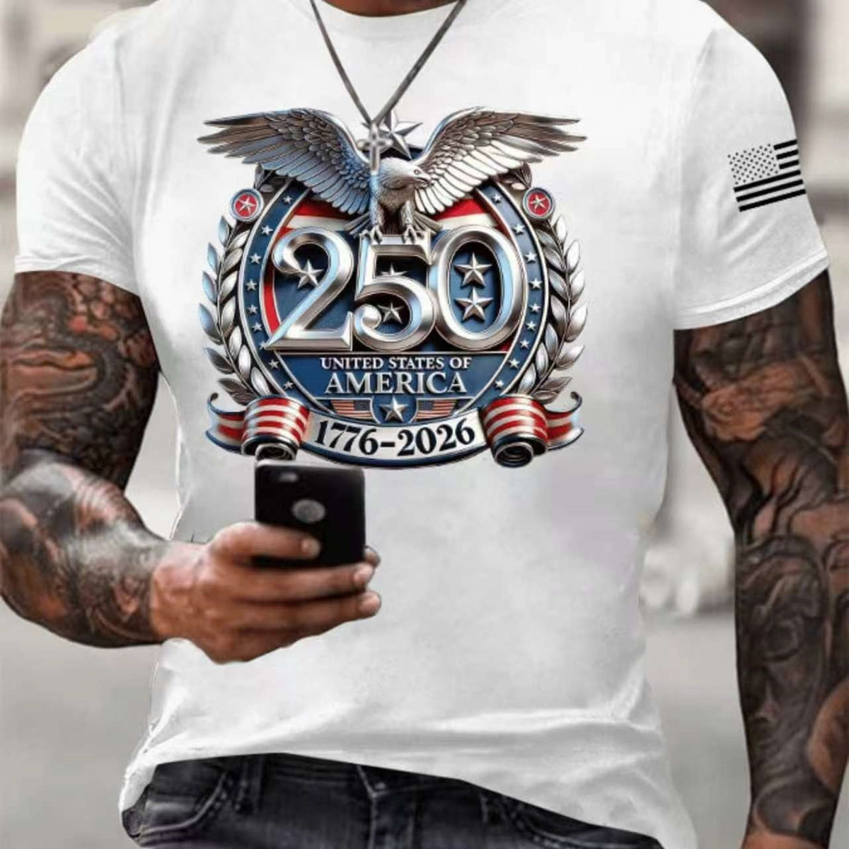 Deals New Mens USA 250 Anniversary Statue Of Liberty Men Polo Shirt Patriotic Star Stripes Short Sleeve Golf Top
