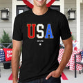 Deals New Mens USA 250 Statue Of Liberty Men Polo Shirt Patriotic Star Spangled Short Sleeve Golf Top Fashion