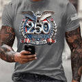 Deals New Mens USA 250 Anniversary Liberty Polo Shirt Patriotic Star Striped Short Sleeve Golf Top